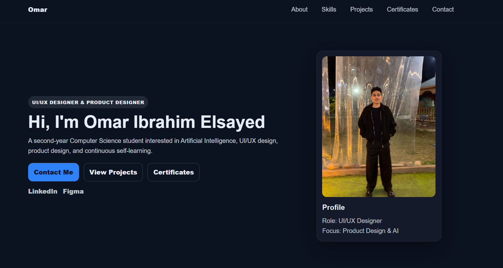 Omar Portfolio Website Preview